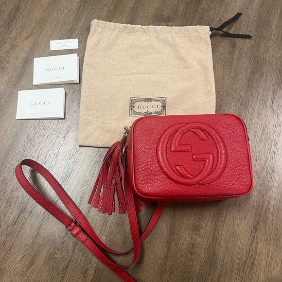 Gucci Bags Gucci Red Soho Disco Crossbody Bag Poshmark